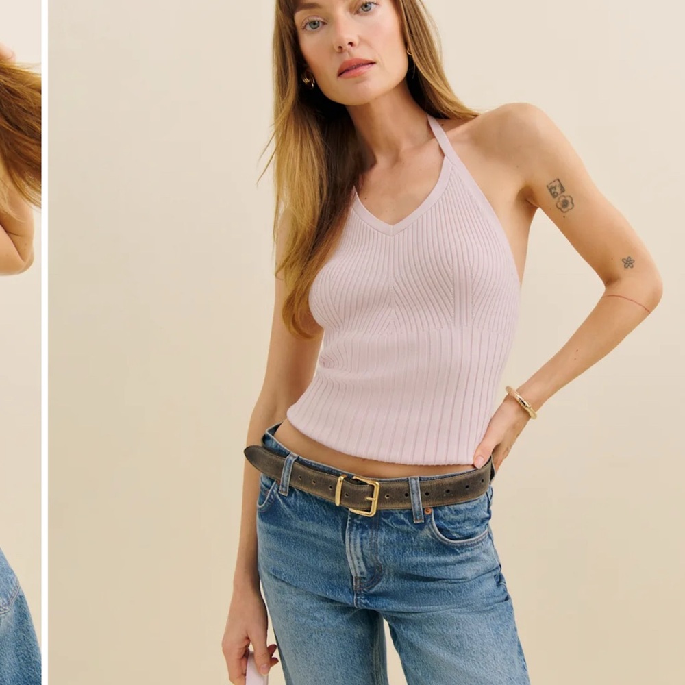 Reformation Ribbed Halter Top - Picture 4 of 8